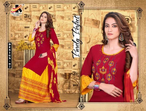 The Fashion Studio Nafisa Rayon Embroidery Designer Readymade Salwar Collection